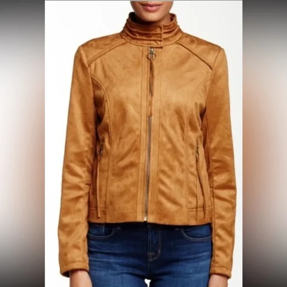 BNWT Rachel Roy Brown Suede Fringe Jacket size M - Picture 8 of 10